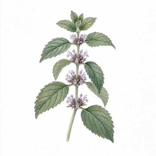 Illustration of Chinese mint (Bò He)