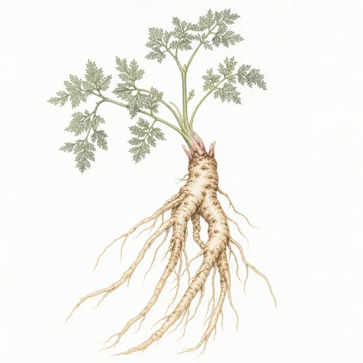 Illustration of Chinese angelica root (Dāng Guī)