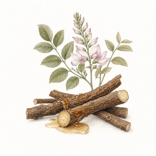 Illustration of Honey-fried licorice root (Zhì Gān Cǎo)